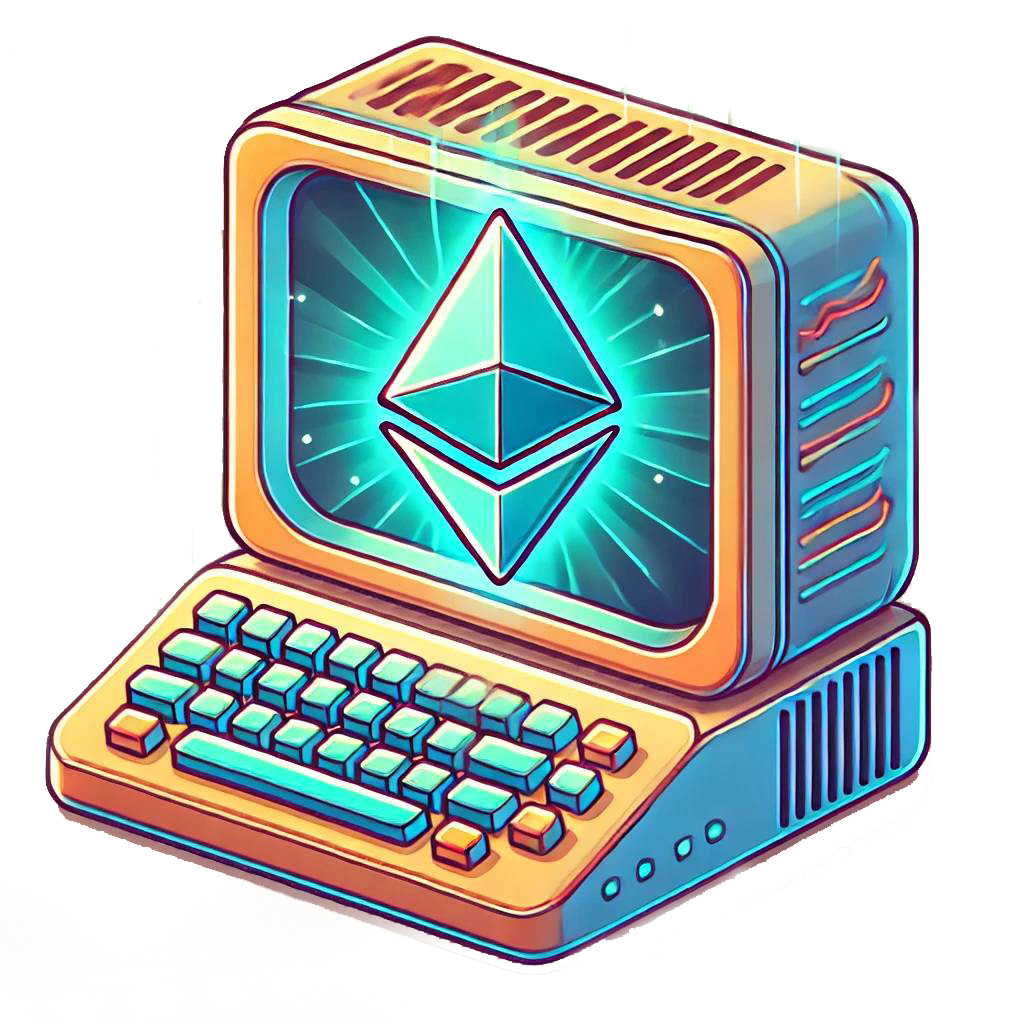 An Eth logo being displayed via hologram.